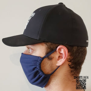 SMARTLINEN® Exclusive Navy Blue COVID-19 Relief Face Mask [MADE IN USA]