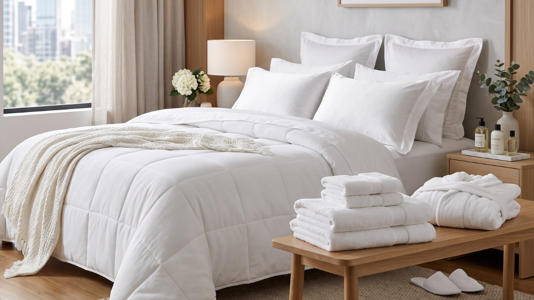 Hotel Linens Explained: Choosing the Right Bedding, Towels and Guest Room Essentials