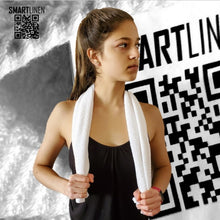 Load image into Gallery viewer, SMARTLINEN® Fitness Towel Signature White
