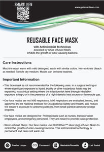 SMARTLINEN® Exclusive Washable Face Mask with SILVERbac Antimicrobial Technology